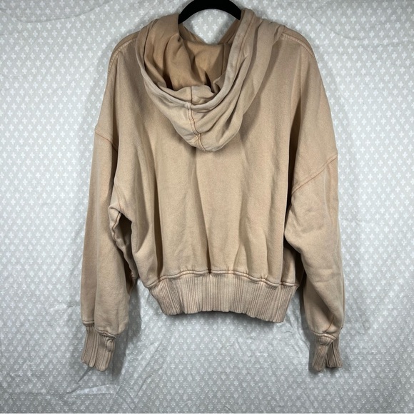 Aerie Tan Bow Embroidered Crop Hoodie - Picture 7 of 8